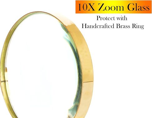 Handheld Magnifying Glass/Brass Magnifier with Elegant Handle for Precise Reading and Inspection (Design 1) in Kuwait