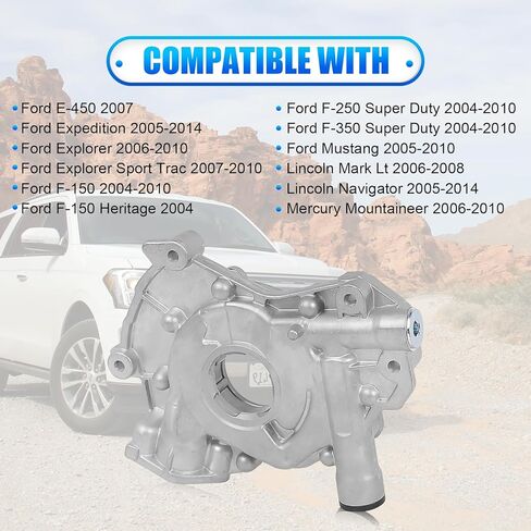 مضخة زيت ذات حجم قياسي M340 مع حلقة O متوافقة مع Ford Explorer | F150 | F250 | F350 | موستانج استبدال # 3L3Z6600AA، 9L3Z6600A، OP4179 in Kuwait