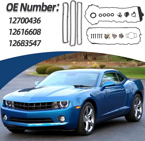 12700436 Engine Timing Chain Kit with Seals, Tensioners, Gaskets, fits for GMC Acadia, fits for Chevy Camaro/Equinox/Malibu/Traverse/Impala/Captiva Sport/Terrain, 3.0L/3.6L V6, 12616608, 12683547 in Saudi Arabia