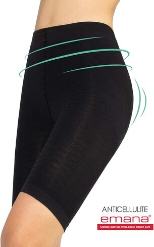 CALZITALY شورت مشكل مضاد للسيلوليت مع تأثير التدليك | S، M، L، XL | الجلد، أسود | صنع في ايطاليا in Kuwait