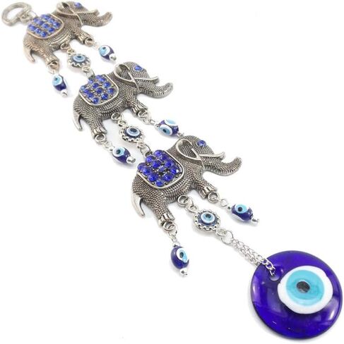 Blue Evil Eye Hanging Decoration Nazar Amulet Wall Hanging Home Protection and Blessing Decor (Butterfly-A) in Saudi Arabia