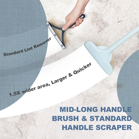 4 عبوات من مزيل شعر الحيوانات الأليفة، مزيل شعر القطط والكلاب للأريكة، منظف الوبر، مكشطة سجاد محمولة، فرشاة بكرات زغب الملابس للسجاد، سجادة السيارة، الفراش، سرير الحيوانات الأليفة، الأثاث والبساط المطور in Kuwait