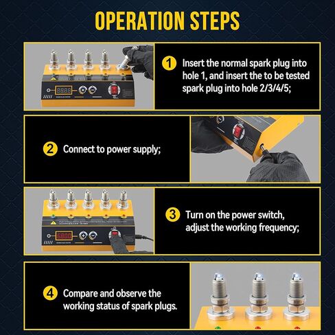 أدوات اختبار اشتعال السيارة، ماسح ضوئي تشخيصي مع كاشف 5 فتحات قابل للتعديل ومحلل قابس الإشعال للمركبات 12 فولت in Kuwait