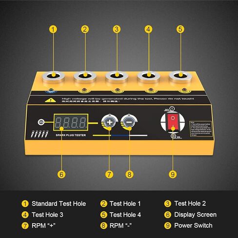 أدوات اختبار اشتعال السيارة، ماسح ضوئي تشخيصي مع كاشف 5 فتحات قابل للتعديل ومحلل قابس الإشعال للمركبات 12 فولت in Kuwait