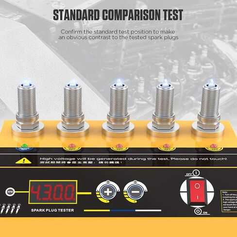 أدوات اختبار اشتعال السيارة، ماسح ضوئي تشخيصي مع كاشف 5 فتحات قابل للتعديل ومحلل قابس الإشعال للمركبات 12 فولت in Kuwait