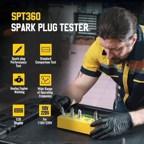 أدوات اختبار اشتعال السيارة، ماسح ضوئي تشخيصي مع كاشف 5 فتحات قابل للتعديل ومحلل قابس الإشعال للمركبات 12 فولت in Kuwait