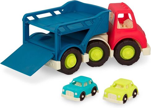B. toys – Car Carrier Truck – Toy Car Carrier – 2 Mini Cars – Toy Trucks for Toddlers, Kids – 12 Months + – Happy Cruisers - Car Carrier in Saudi Arabia
