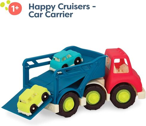 B. toys – Car Carrier Truck – Toy Car Carrier – 2 Mini Cars – Toy Trucks for Toddlers, Kids – 12 Months + – Happy Cruisers - Car Carrier in Saudi Arabia