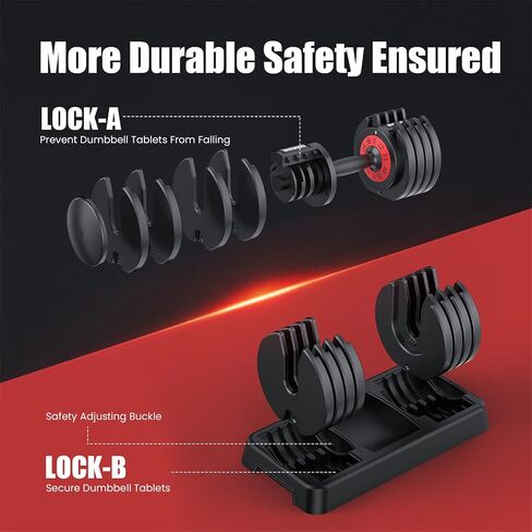 Adjustable Dumbbell 55LB 5 In 1 Single Dumbbell for Multiweight Options with Anti-Slip Metal Handle Adjust Weight Suitable for Ideal for Home Gym Workouts in Saudi Arabia