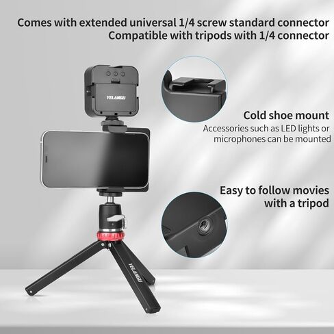 YELANGU Smartphone Camera Grip: SmartShutter Handle with Detachable Wireless Bluetooth Remote Control - Perfect for iPhone, Samsung, Google, OnePlus - Advanced and Video/Photo Shooting Capabilit in Kuwait