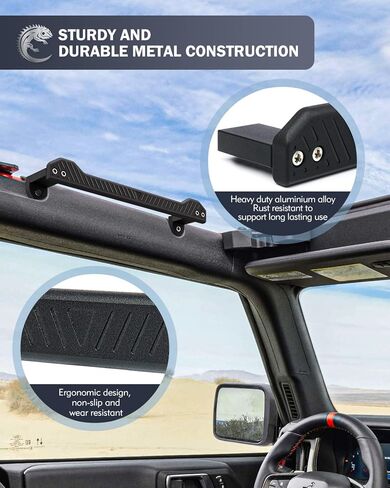 مقابض Lupar شديدة التحمل متوافقة مع 2021-2023 Ford Bronco 2/4 Door، 4 قطع من الملحقات الداخلية لمقبض المقبض (الأمامي والخلفي) in Kuwait