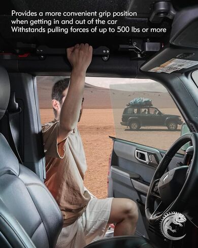 مقابض Lupar شديدة التحمل متوافقة مع 2021-2023 Ford Bronco 2/4 Door، 4 قطع من الملحقات الداخلية لمقبض المقبض (الأمامي والخلفي) in Kuwait