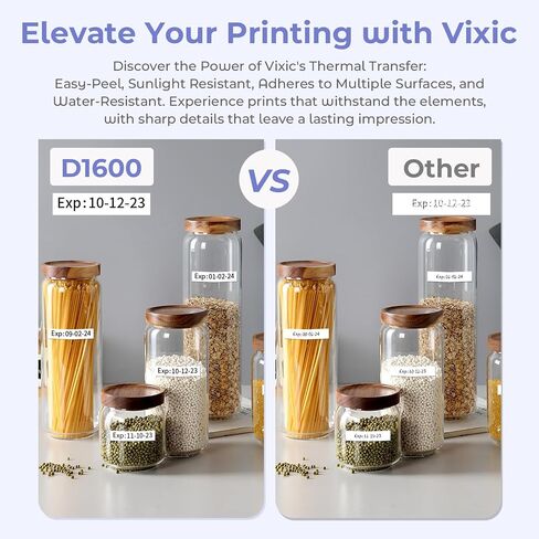 Vixic D1600 Label Maker Machine with Tapes, Portable Bluetooth Mini Label Printer for SmartPhone, Thermal lnkless Handheld Sticker Small Labeler Multiple Templates for Home Office Organization, Purple in Saudi Arabia