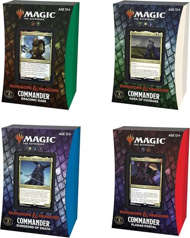 Bundle of 4 Adventures in The Forgotten Realms MTG Commander Decks + 1 Dungeons & Dragons Essentials Kit (D&D Box Set) in Saudi Arabia