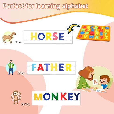 Magnetic Letters Set for Toddlers - Foam Alphabet Magnets Letters Fridge Refrigerator Colorful Educational Toys Preschool Learning Spelling Counting for Kids Boys Girls 1 2 3 with Random Color in Saudi Arabia
