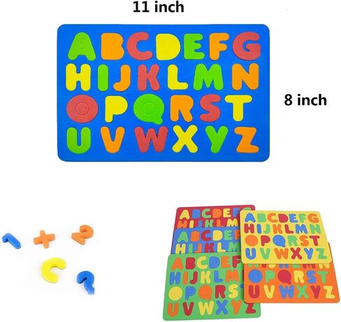 Magnetic Letters Set for Toddlers - Foam Alphabet Magnets Letters Fridge Refrigerator Colorful Educational Toys Preschool Learning Spelling Counting for Kids Boys Girls 1 2 3 with Random Color in Saudi Arabia