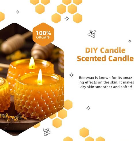 Gadojuewo Yellow Beeswax Pellets 2LB,907g Beeswax Pastilles Pure Bulk Bees Wax Pellets for DIY Projects, Lip Balm Lotions,Making Organic Candles,Soap Lotion. in Saudi Arabia