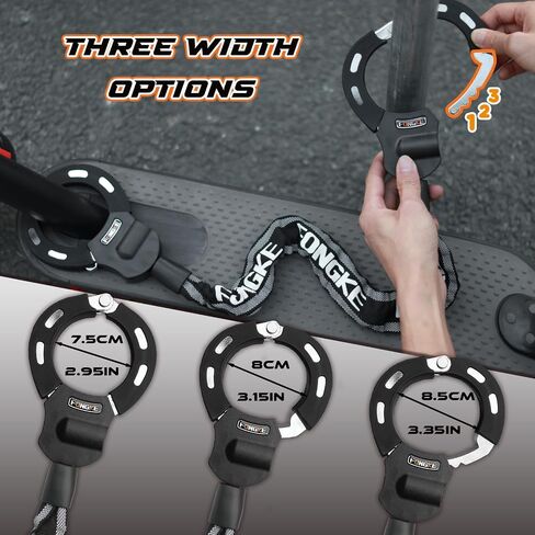 Electric Scooter Locks Anti Theft, Scooter Lock with Key, Bike Locks Heavy Duty, Security Chain for E Scooter Segway Ninebot, Xiaomi, NIU and Other Electric Scooters… in Saudi Arabia
