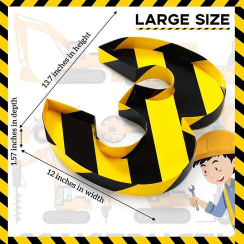 Mifoci 13.7" Construction Cardboard Number 5 Box for Charcuterie Number Shaped Fillable Paper Mache Chocolate Candy Trays Sweet Jelly Beans for Kids Construction Birthday Festival Decorative Box(5) in Saudi Arabia