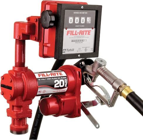 Fill-Rite FR4210H 12V 20 GPM Fuel Transfer Pump with Discharge Hose & Manual Nozzle | Gasoline, Diesel, Kerosene, Ethanol & Methanol Blends & Biodiesel in Saudi Arabia