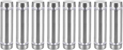 uxcell 1/2 Dia x 2-1/2"(12x64mm) Double Head Standoff Screws Acrylic Glass Nails 8pcs in Saudi Arabia