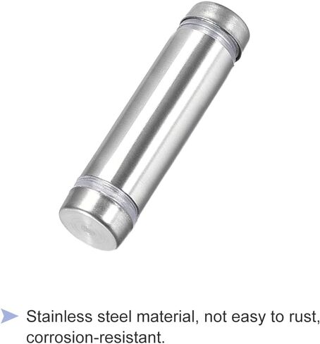 uxcell 1/2 Dia x 2-1/2"(12x64mm) Double Head Standoff Screws Acrylic Glass Nails 8pcs in Saudi Arabia