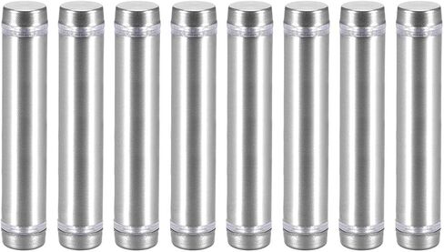 uxcell 1/2 Dia x 2-1/2"(12x64mm) Double Head Standoff Screws Acrylic Glass Nails 8pcs in Saudi Arabia