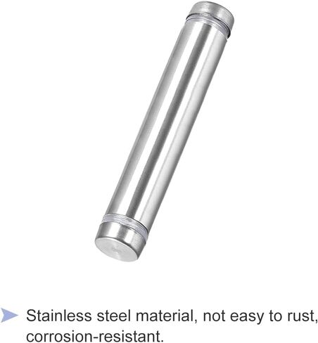 uxcell 1/2 Dia x 2-1/2"(12x64mm) Double Head Standoff Screws Acrylic Glass Nails 8pcs in Saudi Arabia