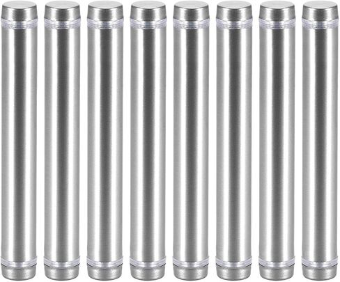 Uxcell 1/2 Dia x 2-1/2 "(12x64mm) مسامير مواجهة مزدوجة الرأس من زجاج الأكريليك 8 قطع in Kuwait