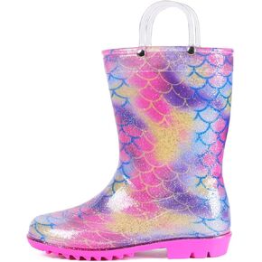 أحذية المطر ANTLULU للأطفال خفيفة الوزن ومقاومة للماء مع مقابض سهلة الارتداء للأولاد والبنات in Kuwait