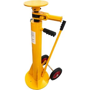 Standard Duty Trailer Stabilizing Jack Stand with 2 Movable Casters for Truck Maintenance Container Support 1000-1300mm Height 18000kg Lifting Capacity in Kuwait