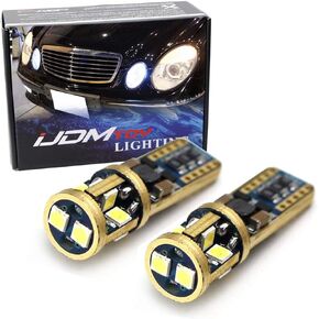 مصابيح بديلة iJDMTOY 10-SMD-5630 2825 W5W T10 Canbus خالية من الأخطاء متوافقة مع مصابيح وقوف السيارات Audi BMW Mercedes Porsche، أضواء لوحة الترخيص، أبيض زينون in Kuwait