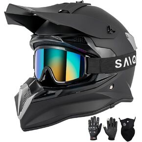 خوذة SPARK ATV & Dirt Bike للبالغين - خوذة موتوكروس معتمدة من DOT مع إطلاق سريع، تصميم خفيف الوزن للطرق الوعرة لركوب الدراجات النارية والممرات in Kuwait