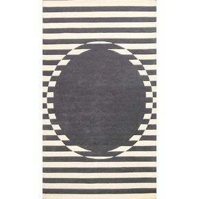 Rug Source Modern Collection 5x8 Modern Area Rug, Hand Tufted Greys & Charcoal Geometric Rug, Oriental 100% Wool Carpet for Bedroom, Living Room, Dining Room in Kuwait