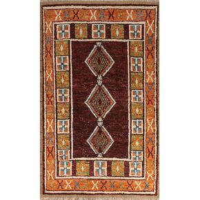 Rug Source Modern Collection 7x10 Area Rug, Hand Knotted Red Tribal Rug, Oriental 100% Wool Carpet for Bedroom, Living Room, Dining Room in Kuwait