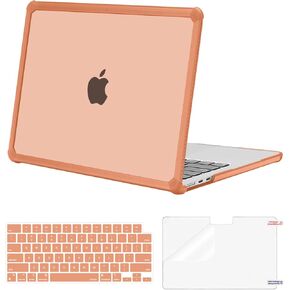 حافظة MOSISO متوافقة مع جهاز MacBook Air 13.6 بوصة إصدار 2022-2024 M3 A3113 M2 A2681، مضادة للكسر ومضادة لبصمات الأصابع، حافظة صلبة بلاستيكية متينة من مادة TPU وغطاء لوحة المفاتيح وطبقة شاشة، وردي in Kuwait