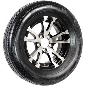 eCustomrim Radial Trailer Tire Rim ST205/75R15 15 in. 5 Lug Aluminum T07 Black Wheel - 6 Year Warranty w/Free Roadside in Saudi Arabia