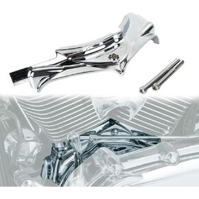 أغطية جانبية لقاعدة أسطوانة الدراجة النارية PSLER - تناسب Touring Road King، Electra Glide 2007-2016 & Dyna Fat Bob، Low Rider، Super Glide 2006-2017، كروم in Kuwait