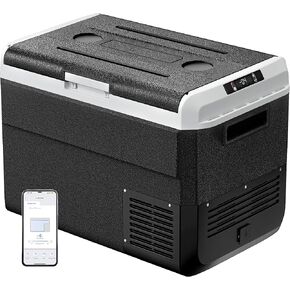 ثلاجة 12 فولت، مبرد كهربائي 53 كوارت، ثلاجة سيارة 12 فولت/24 فولت تيار مستمر 100 ~ 240 فولت تيار متردد، فريزر محمول -4 درجة فهرنهايت ~ 68 درجة فهرنهايت، تحكم في التطبيق، ثلاجة ثلاجة محمولة 12 فولت للشاحنة، عربة سكن متنقلة، التخييم، السفر in Kuwait