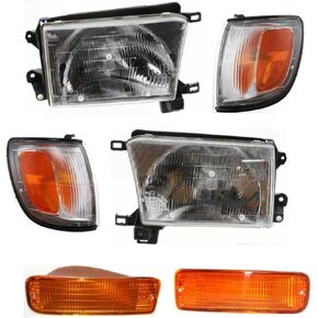 مجموعة المصابيح الأمامية البديلة للسائق والركاب تناسب Toyota 4Runner 1996-1997 3.4L V6 in Saudi Arabia