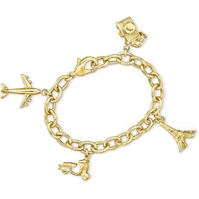 Ross-Simons Italian 14kt Yellow Gold-Plated Travel Charm Bracelet in Saudi Arabia