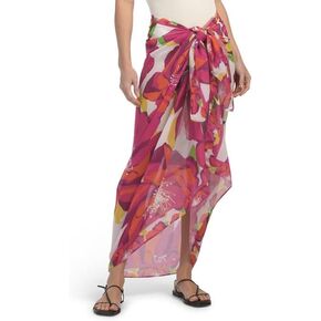 Trina Turk Women's Standard Wailea Pareo, Casual, Beach Cover Ups, Multicolor in Kuwait