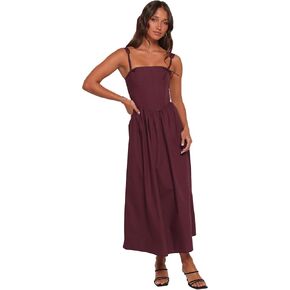 Petal & Pup Womens Zenobia-midi-Dress-Cherry in Kuwait