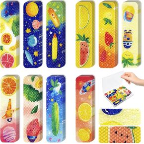 90 قطعة من الملصقات الحسية - سطحان مزخرفان، صندوق تخزين متضمن - شرائط حسية ومهدئة للمكتب، مكتب الفصل الدراسي، المعلمين، ملصقات للبالغين لتخفيف القلق والتوتر (ملونة) in Kuwait