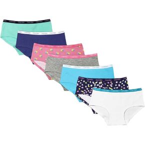 Calvin Klein Girls Underwear Hipster Tagless Soft Cotton Stretch Logo Waistband (7 Pack) in Saudi Arabia