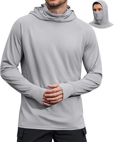 قمصان COOFANDY للرجال بعامل حماية من أشعة الشمس 50+ للحماية من الشمس مع قناع خفيف الوزن وأكمام طويلة بعامل حماية من الشمس SPF لصيد الأسماك بالأشعة فوق البنفسجية والمشي لمسافات طويلة والجري وواقي من الطفح الجلدي in Saudi Arabia