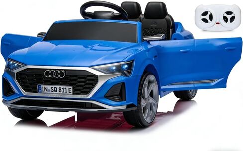 سيارة Audi 12V المرخصة للركوب الكهربائي ، سيارة كهربائية تعمل بالبطاريات ، مناسبة للبنين والبنات الذين تتراوح أعمارهم بين 3 سنوات ، مع المصابيح الأمامية LED ، والتحكم عن بعد 2.4 جيجا هرتز (وردي) in Kuwait