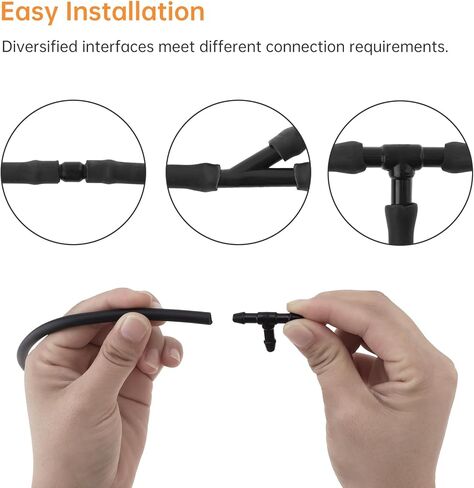 Windshield Washer Nozzles Kit with 2M Hose & 6 Connectors Compatible with Jeep Grand Cherokee 2005-2016, 2005-2013 Chevy Malibu, Pontiac G6, Saturn Aura, Replaces #55372143AB, 2PCS in Kuwait