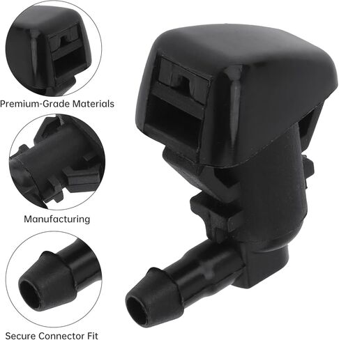 Windshield Washer Nozzles Kit with 2M Hose & 6 Connectors Compatible with Jeep Grand Cherokee 2005-2016, 2005-2013 Chevy Malibu, Pontiac G6, Saturn Aura, Replaces #55372143AB, 2PCS in Kuwait