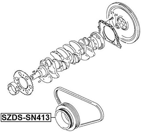 الموازن التوافقي العمود المرفقي بكرة المحرك M13A فبراير SZDS-SN413 Oem 12610-80A01 in Kuwait